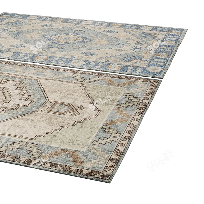 Ziyo0005 Rug: Expertly Crafted, Stylish & Durable 3D model image 2