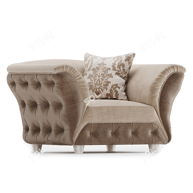 Golden Comfort Armchair: Scarlett Gold 3D model image 1