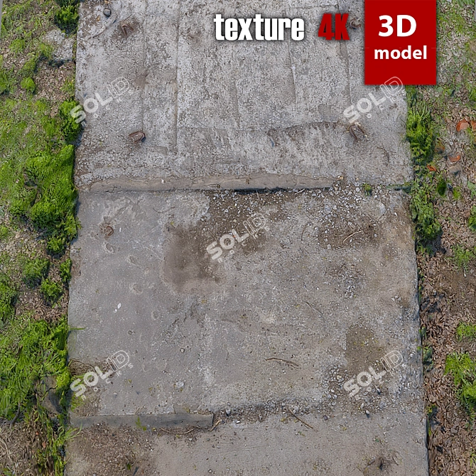 Title: High-Detail Concrete Road 3D model image 2