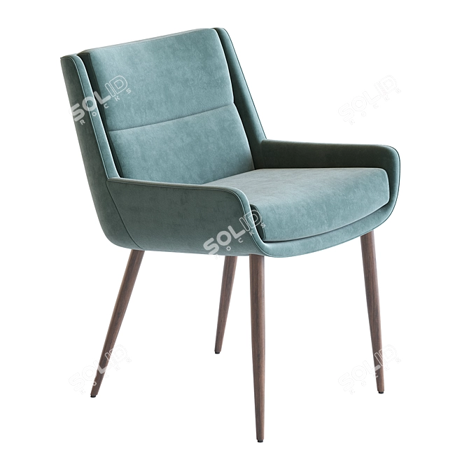 Naughtone Hush Chair: Sleek and Comfy 3D model image 2