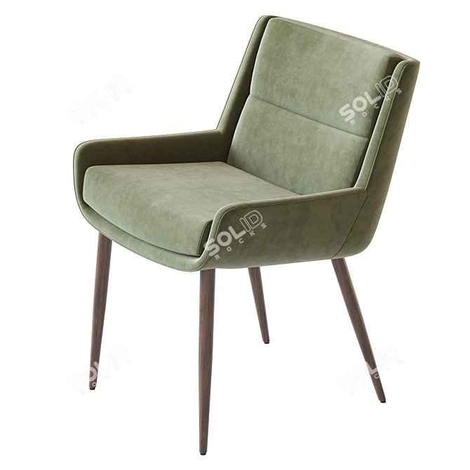 Naughtone Hush Chair: Sleek and Comfy 3D model image 4