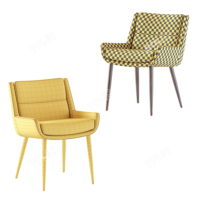 Naughtone Hush Chair: Sleek and Comfy 3D model image 5