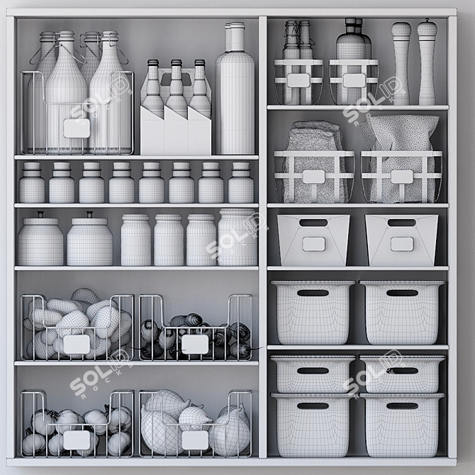 Kitchen Storage Set 3D model image 5