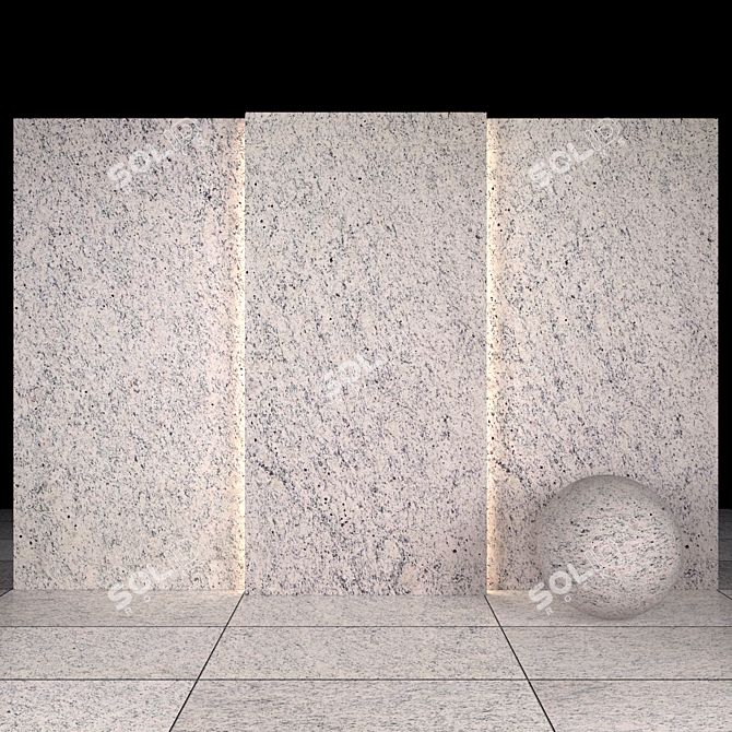 Dallas White Granite: Elegant Slabs & Tiles 3D model image 2