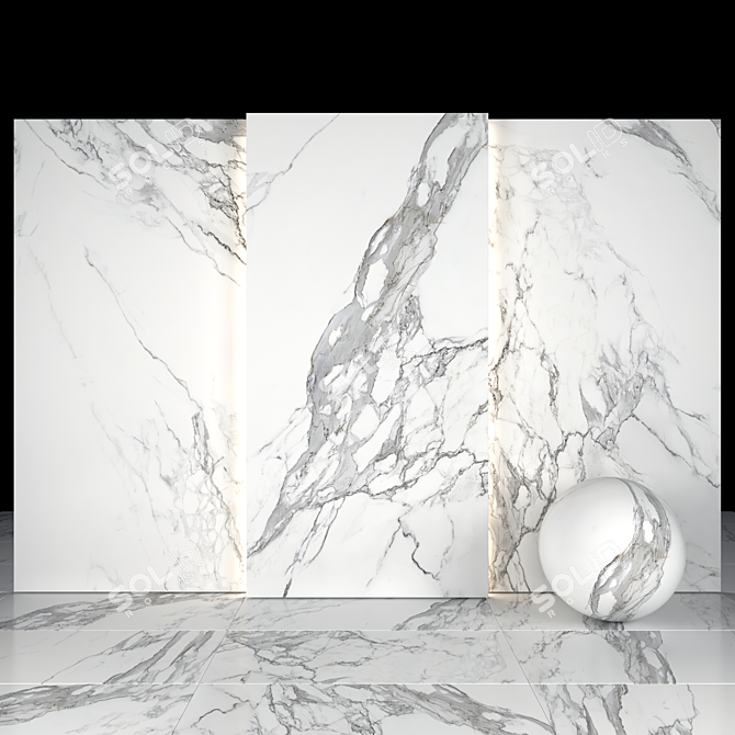 Eternal White Marble - Luxurious and Versatile 3D model image 1