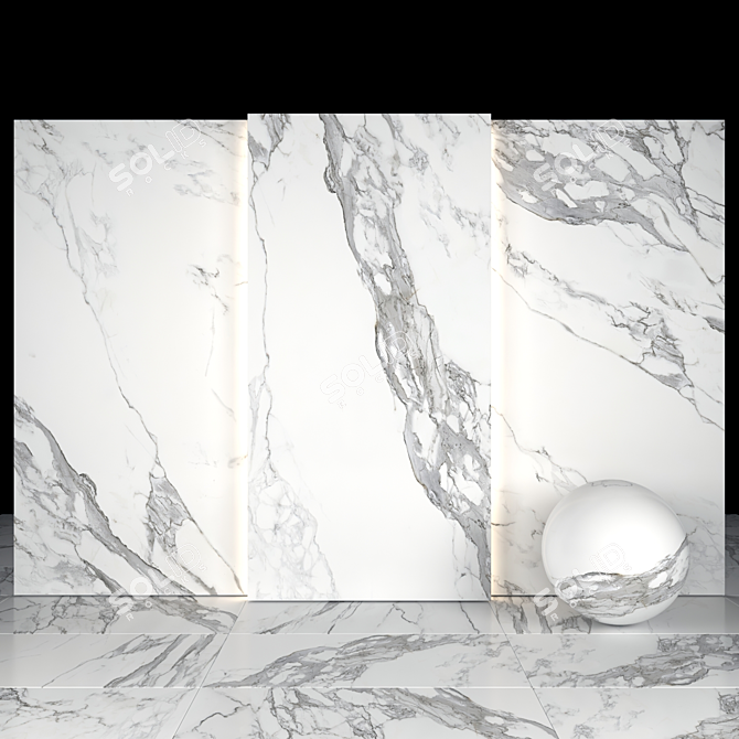Eternal White Marble - Luxurious and Versatile 3D model image 2