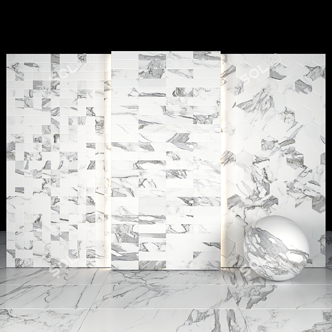 Eternal White Marble - Luxurious and Versatile 3D model image 3