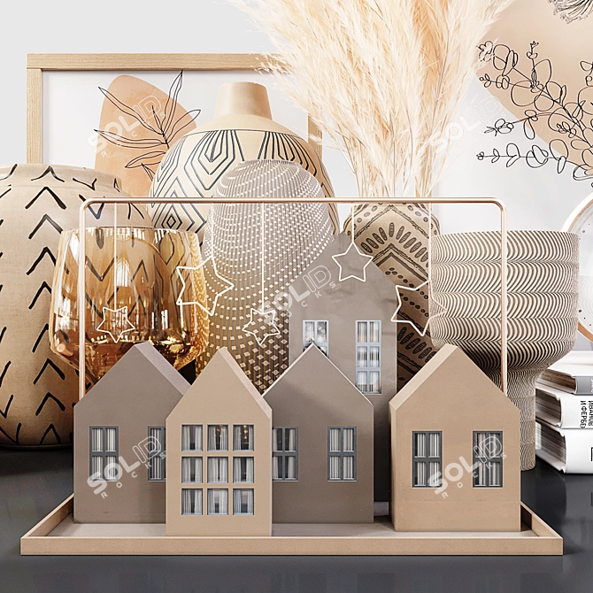 Luxury Home Decor Set 3D model image 3