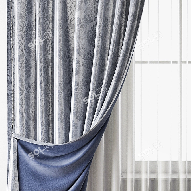 Elegant Curtain Model | 3D Max & Obj 3D model image 2