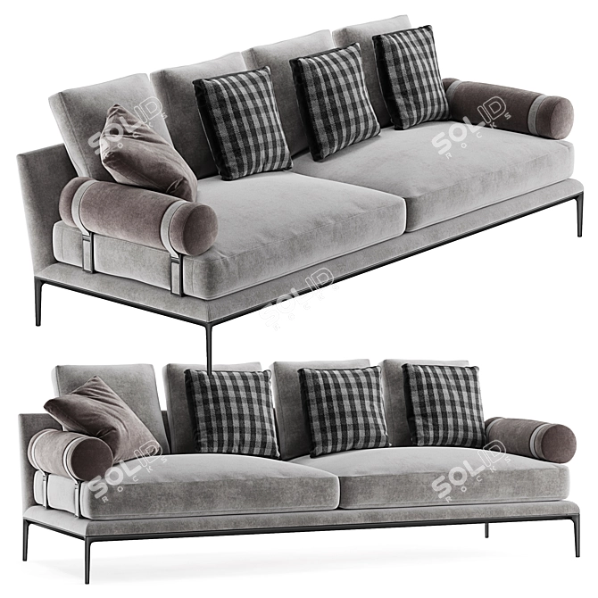 B&B Italia Atoll Sofa: Modern Luxury and Superior Comfort 3D model image 1