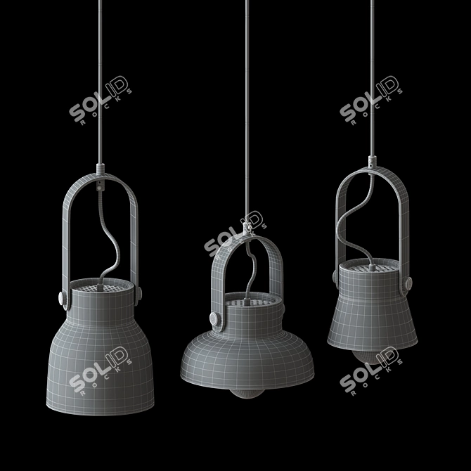 Elegant Minimalist Pendant Light 3D model image 5