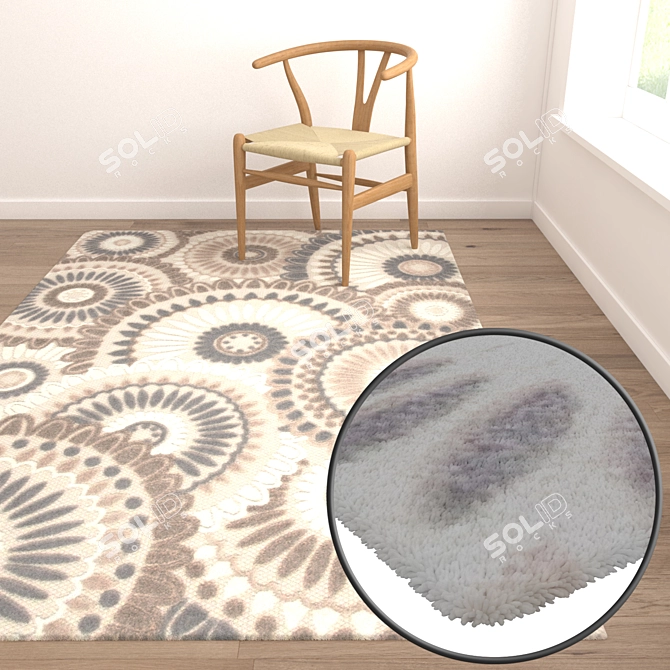 High-Quality Carpet Set 3D model image 5