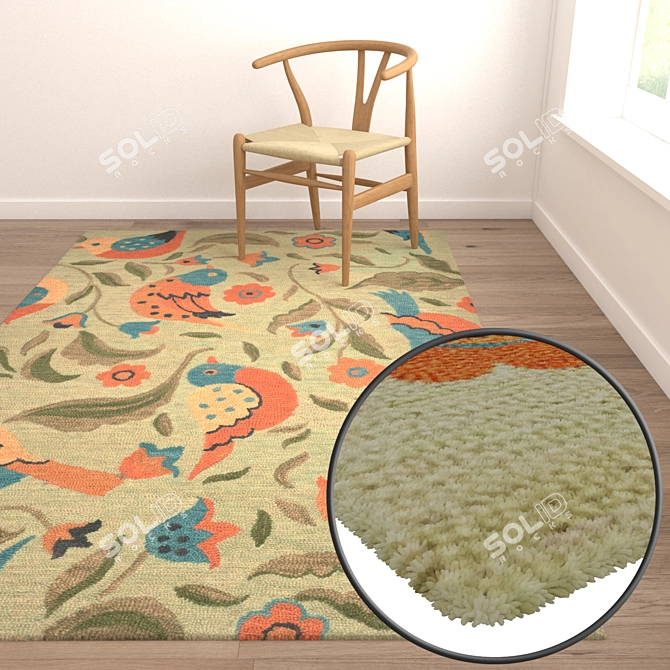 Luxury Rug Set: High-Quality Carpets for Stunning Renders! 3D model image 5