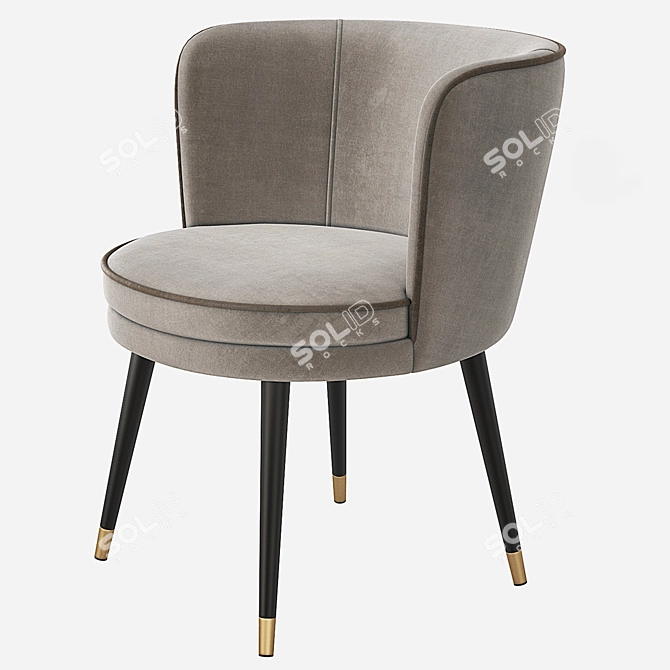 Eichholtz Grenada Velvet Dining Chair 3D model image 1