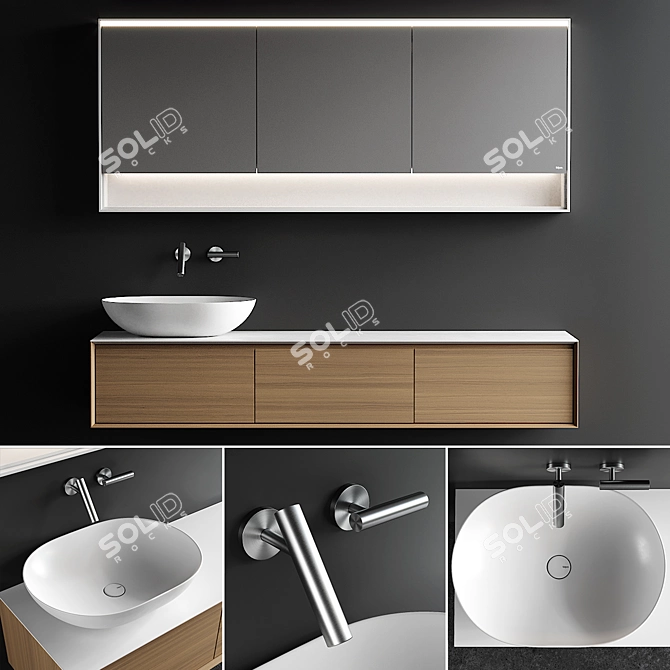 Falper Shape Evo Vanity Set - Modern Luxury Design 3D model image 1