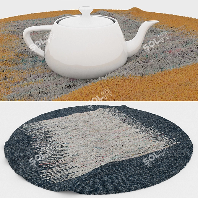 Round Carpets Set: Versatile and Realistic 3D model image 3