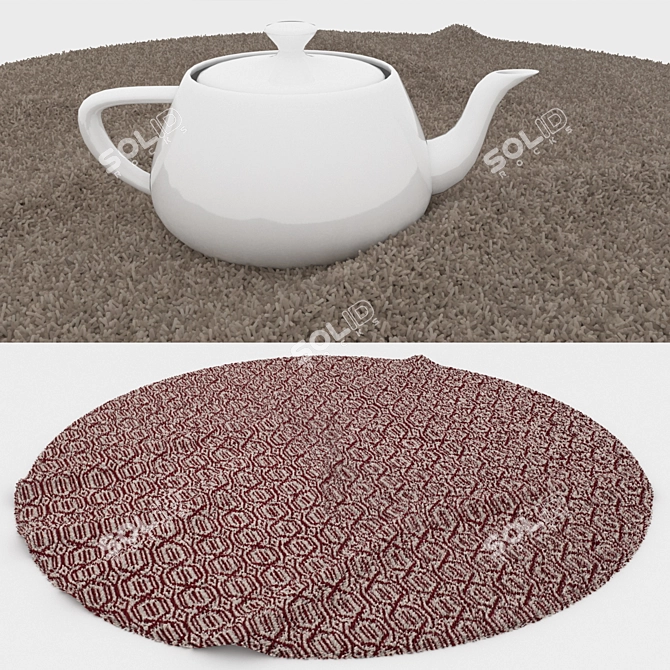 Variety Round Carpets Set 3D model image 3