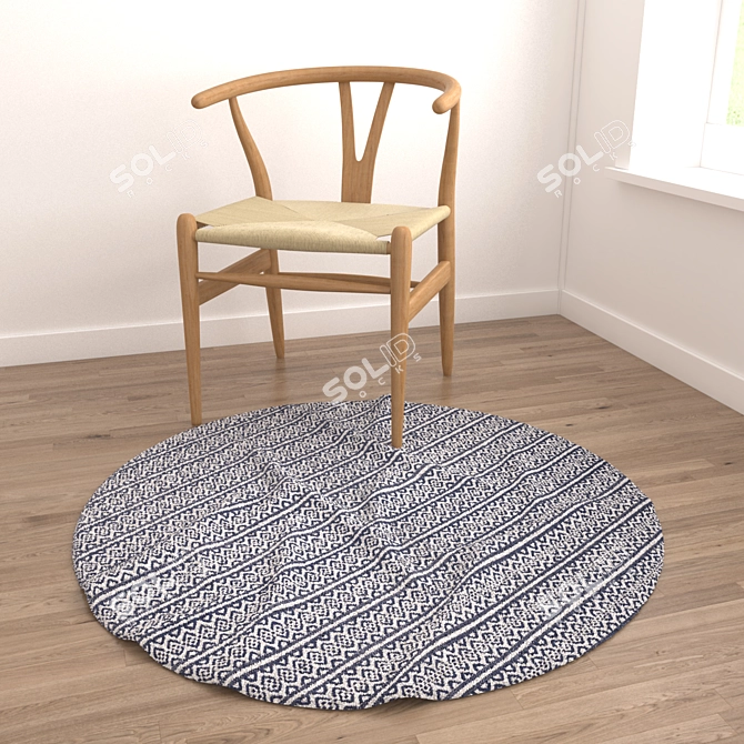 6-Piece Round Carpets Set 3D model image 4