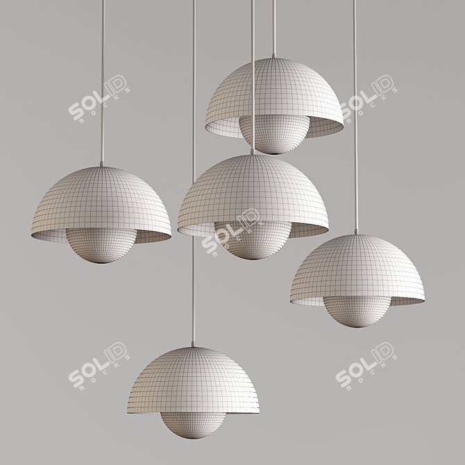 Scandinavian Minimalist Pendant Light 3D model image 3