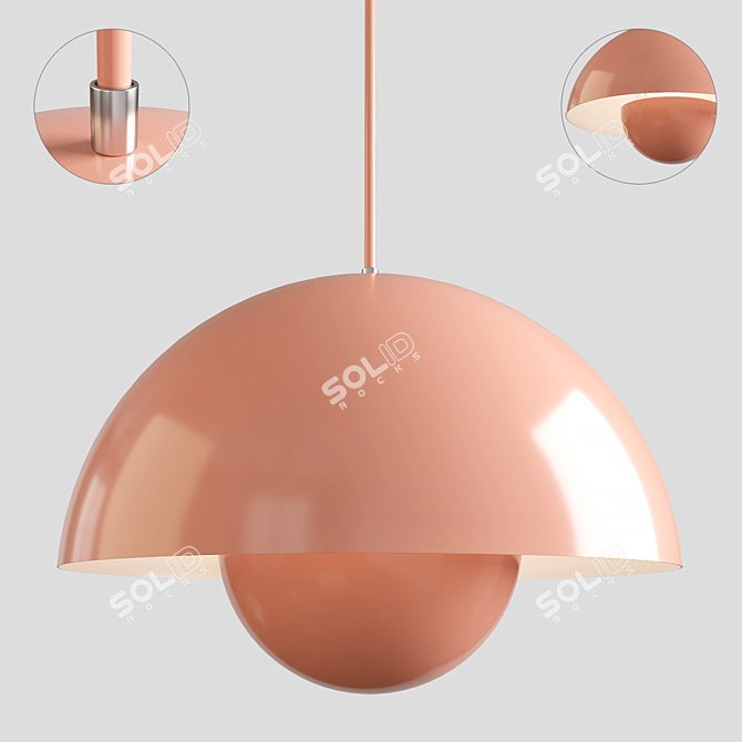 Scandinavian Minimalist Pendant Light 3D model image 4