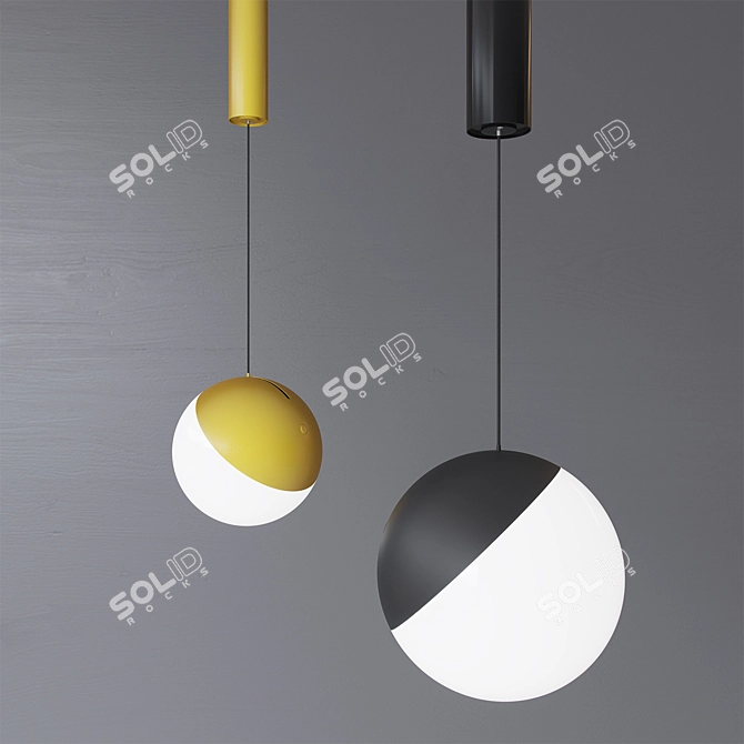 Glamour Glow Pendant Light 3D model image 1