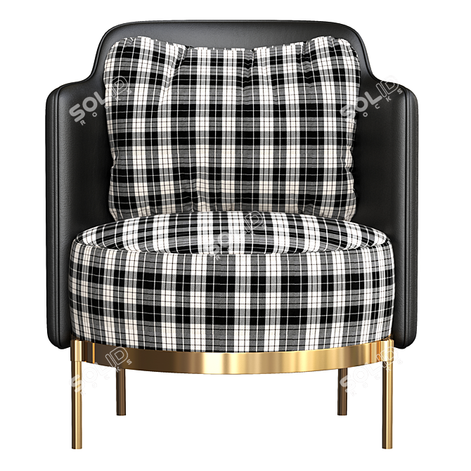 Minotti Lenta Modern Armchair - 2015 Design 3D model image 2