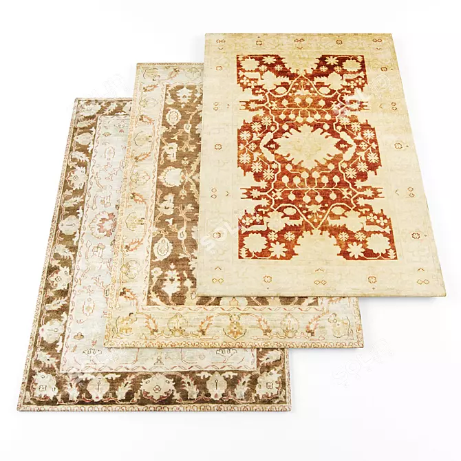 High Resolution Carpet Set (4 Pieces) 3D model image 1