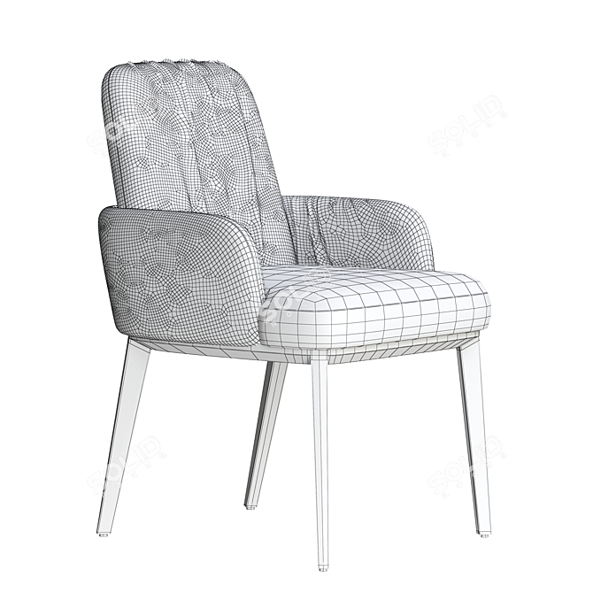 Sleek Belinda Armchair: Modern Italian Design 3D model image 4