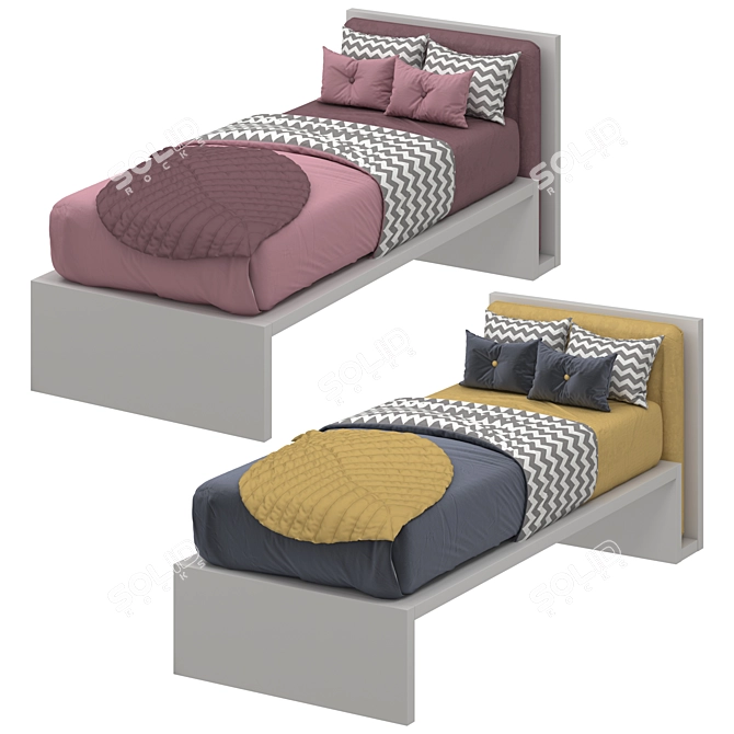Colorful Archive Bed 3D model image 2