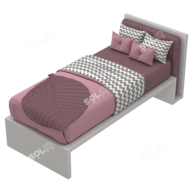 Colorful Archive Bed 3D model image 4
