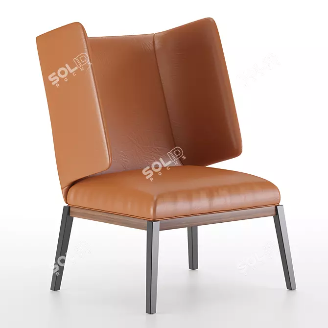 Elegant High-Back Armchair: File 3dsmax 2014 3D model image 1