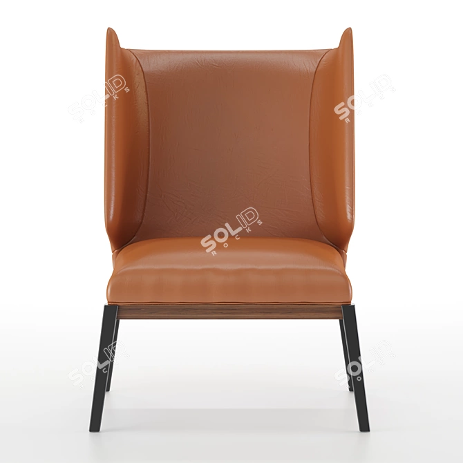 Elegant High-Back Armchair: File 3dsmax 2014 3D model image 2