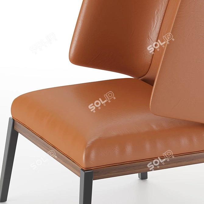 Elegant High-Back Armchair: File 3dsmax 2014 3D model image 4