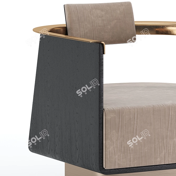 Elegant Boston Armchair: Stylish, Comfortable 3D model image 4