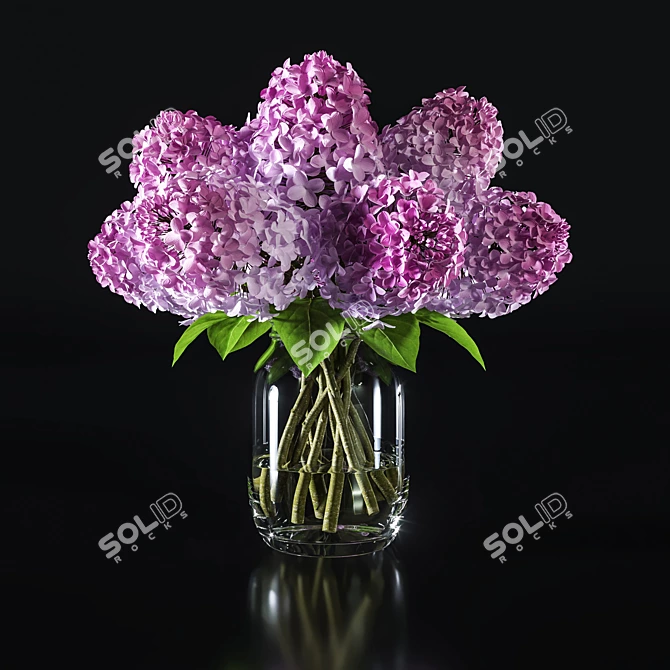 Elegant Floral Decor Set 3D model image 2