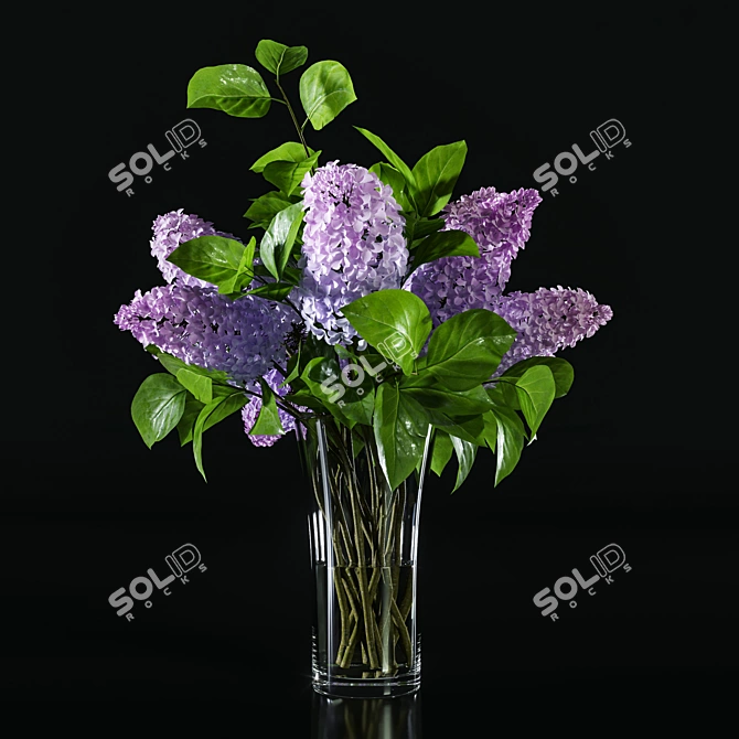 Elegant Floral Decor Set 3D model image 4