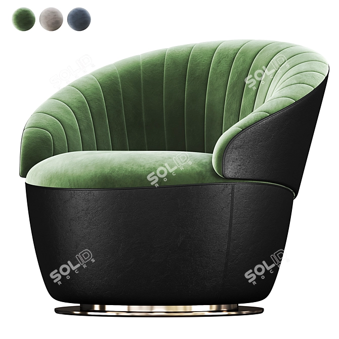 Modern Swivel Armchair: CONSONANCE 3D model image 1