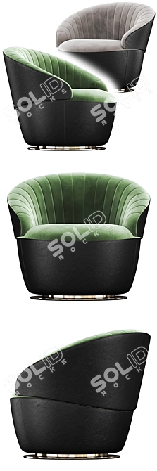 Modern Swivel Armchair: CONSONANCE 3D model image 2