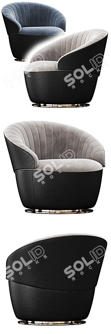 Modern Swivel Armchair: CONSONANCE 3D model image 3