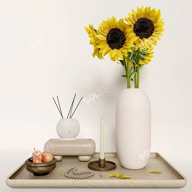 Sunflower Beauty Set 3D model image 6
