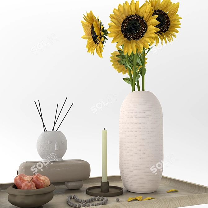 Sunflower Beauty Set 3D model image 2