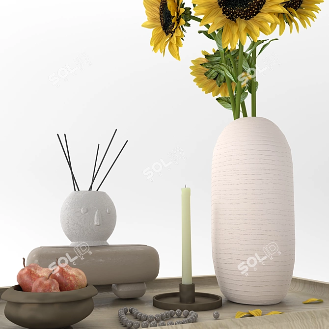 Sunflower Beauty Set 3D model image 3