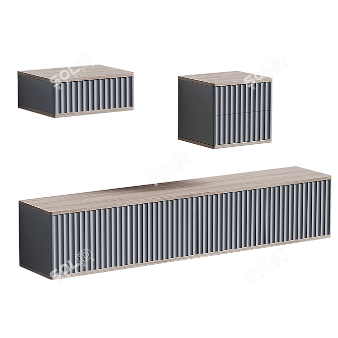 Versatile Wall Pedestal Set 3D model image 3