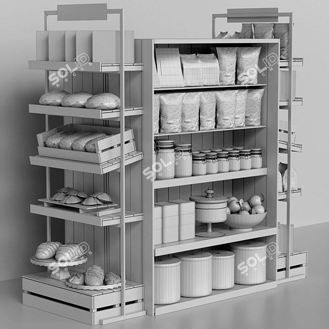 Supermarket Delights: Breakfast, Cereals, Spices, Bread & Sweets 3D model image 2