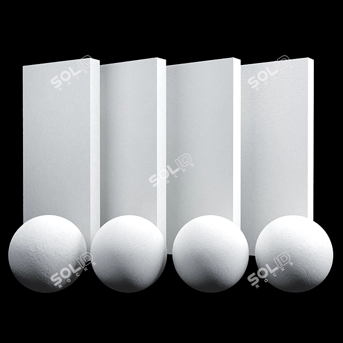 Limestone Luxe: White Stone Texture 3D model image 1