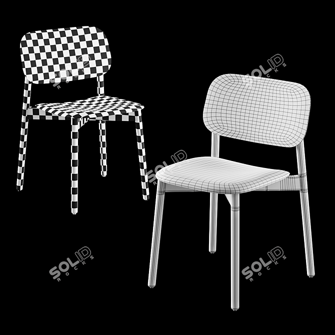 HAY Soft Edge 12 - Modern Upholstered Chair 3D model image 4