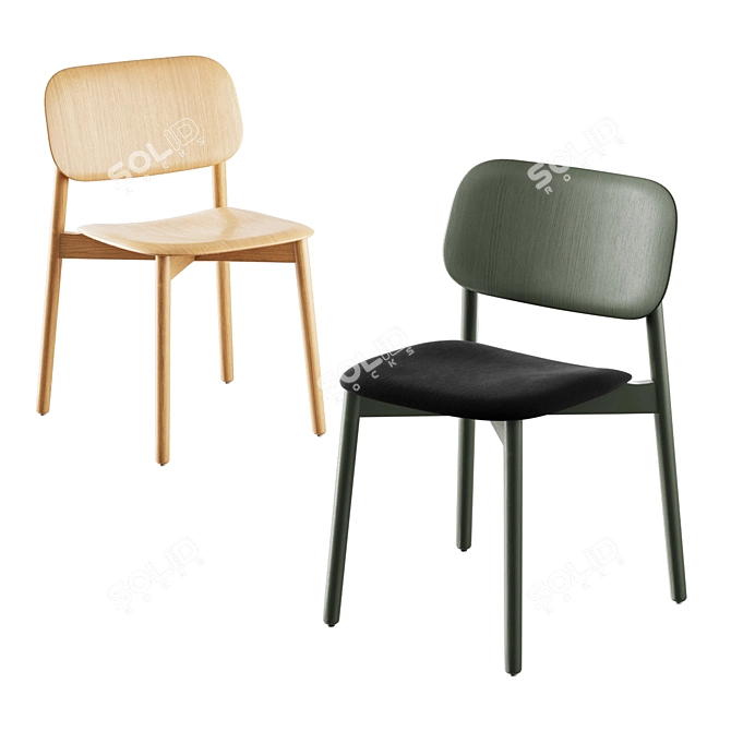 HAY Soft Edge 12 - Modern Upholstered Chair 3D model image 5