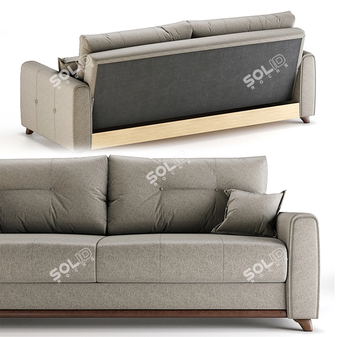 Elegant Comfort: Fabius Sofa 3D model image 2