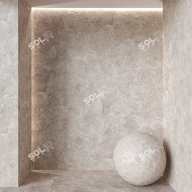 Seamless Plaster Texture Set 3D model image 1