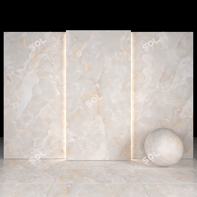 Elegant Karen White Marble: 8 Textured Options 3D model image 1